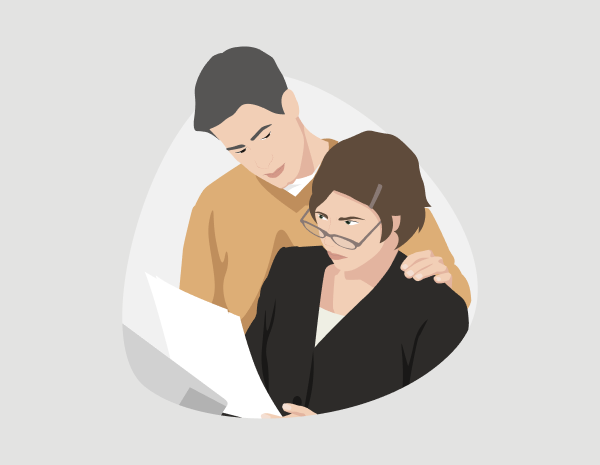 Szene sexuelle Belästigung am Arbeitsplatz