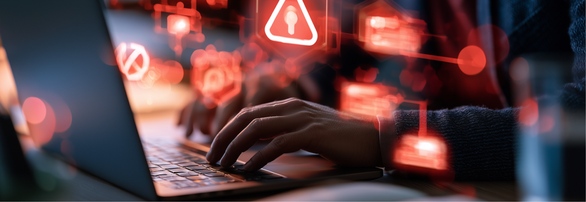 Illustration symbolique des menaces informatiques