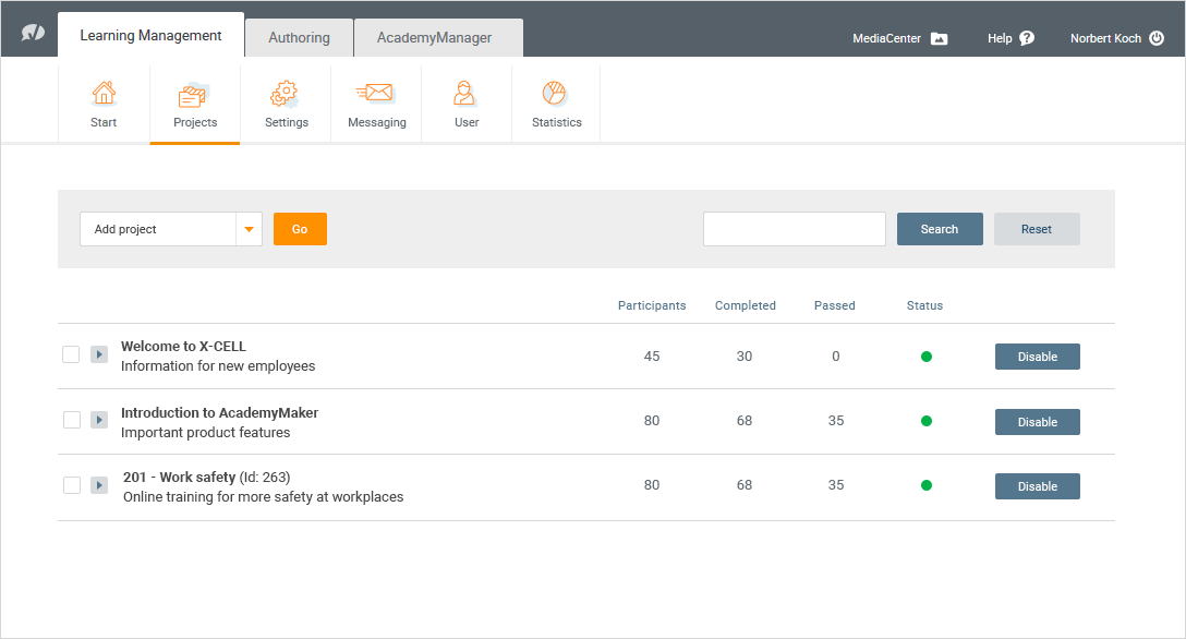 Gestion des projets et parcours de formation Gestion des projets et parcours de formation